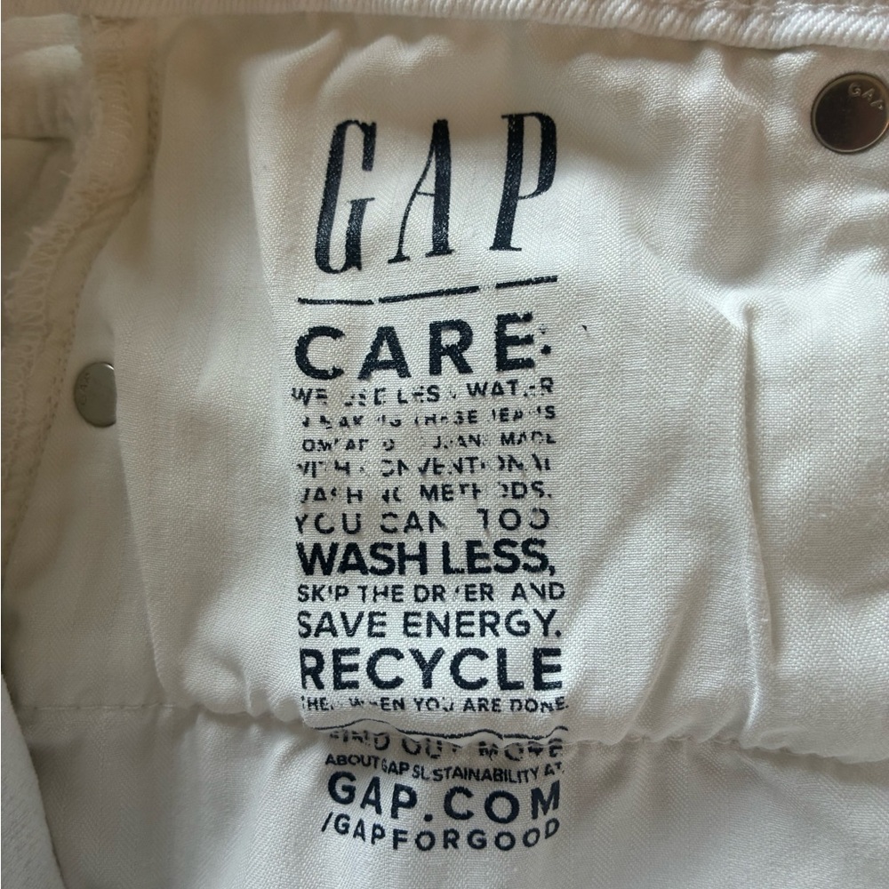 White Button Fly Gap Jeans - image 7